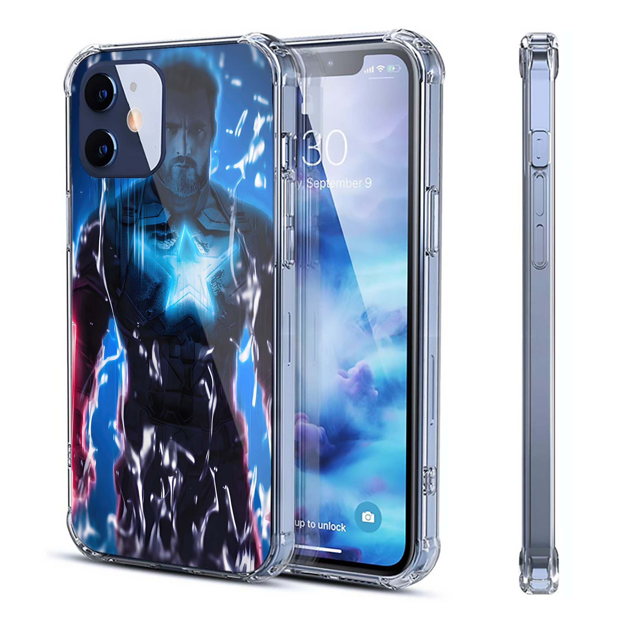 （画像用） アベンジャーズ The Avengers 【iPhone 12シリーズ対応】透明スマホケース（クリアソフトケース）